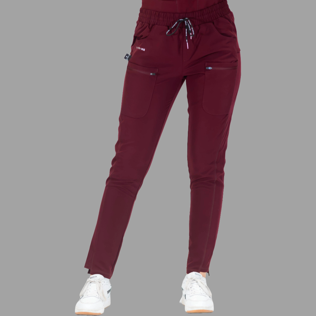 Pantalón Quirúrgico Vino Mujer Antifluido, Scrubs 300