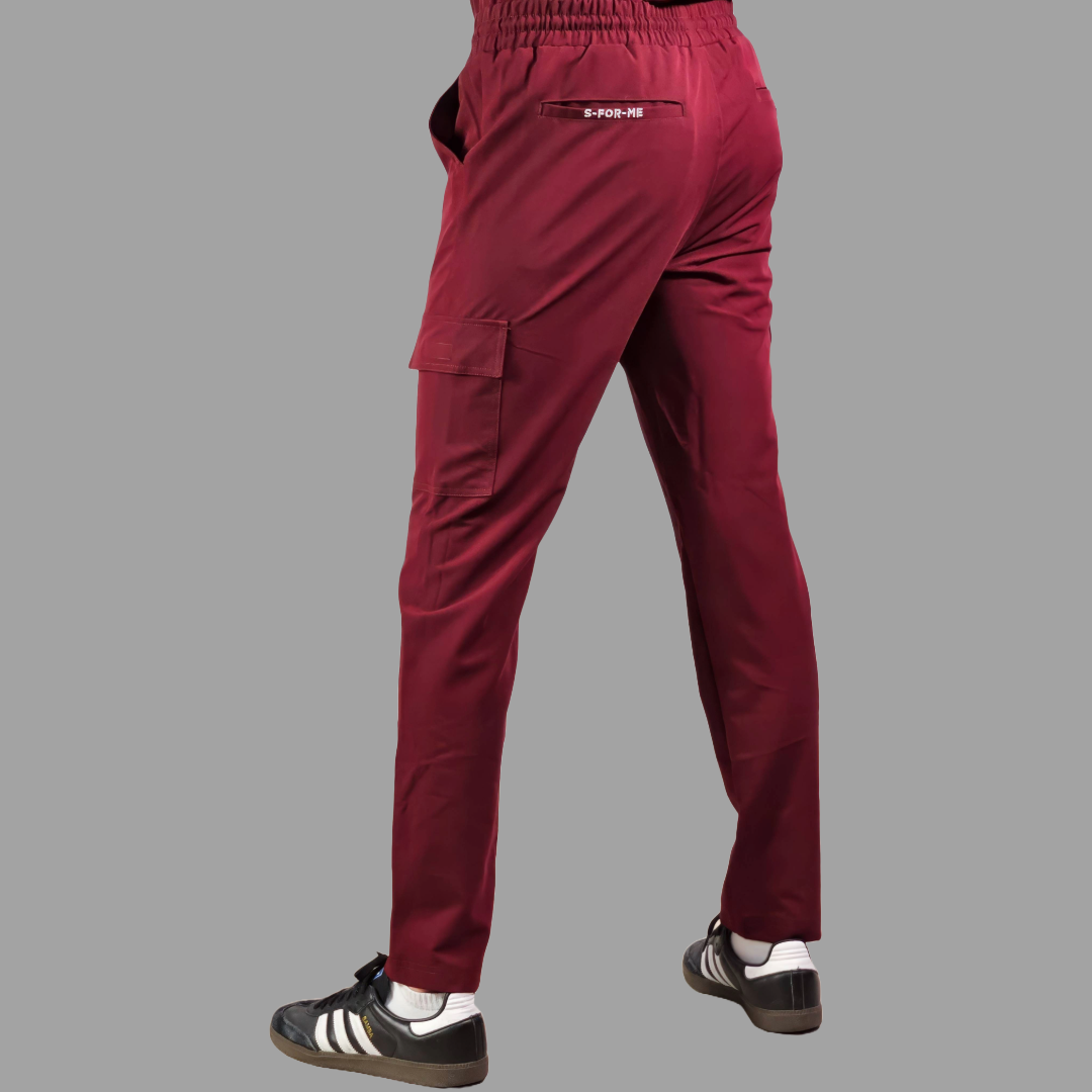 Pantalón Quirúrgico Antifluido Hombre Vino, Scrubs 300
