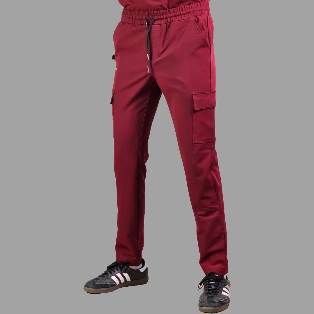 Pantalón Quirúrgico Antifluido Hombre Vino, Scrubs 300