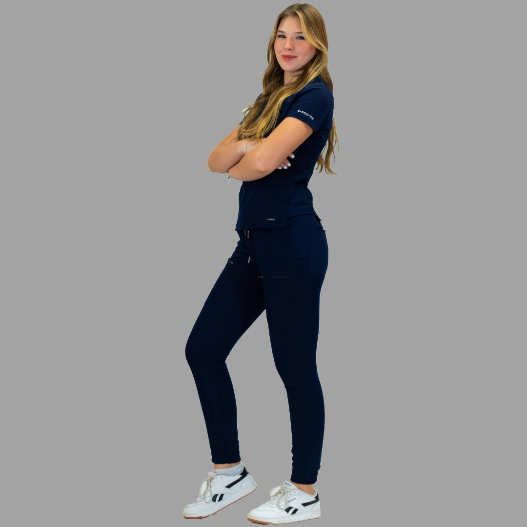 Jogger Quirúrgico Azul Marino Mujer Antifluido, Scrubs 300