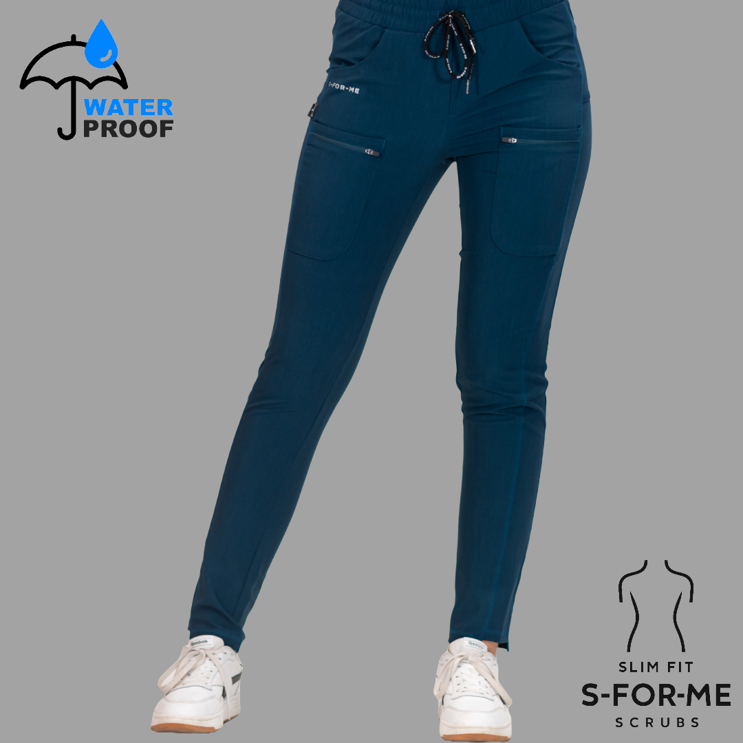 Pantalón Quirúrgico Azul Caribe Mujer Antifluido, Scrubs 300