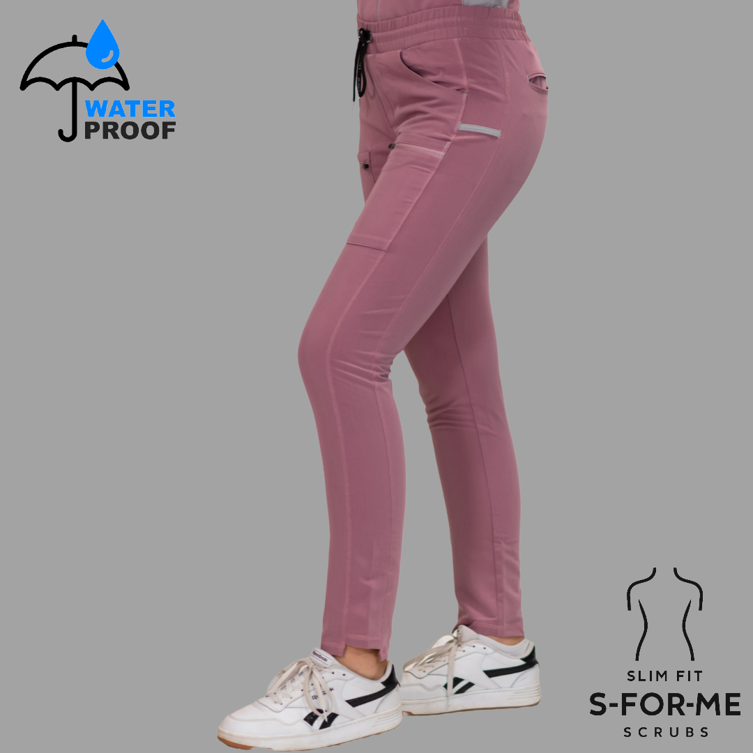 Pantalón Quirúrgico Palo de Rosa Mujer, Scrubs Antifluido Est. 300