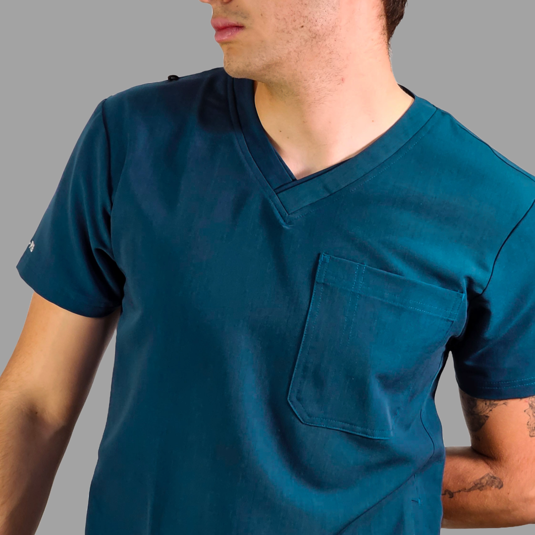 Filipina Quirurgica Antifluido Hombre Azul Caribe, Scrubs 300