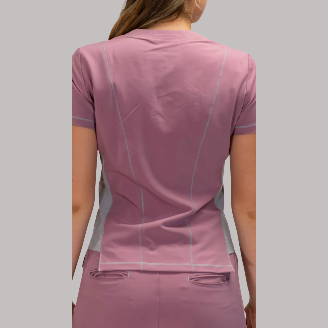 Filipina Quirúrgica Palo de Rosa/Gris 300 Mujer Antifluido, Scrubs 300
