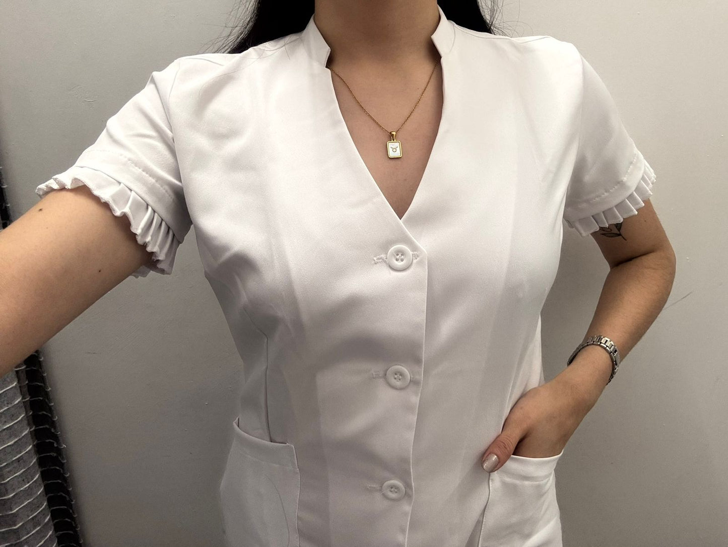 Vestido Dama Blanco Alviero repelente