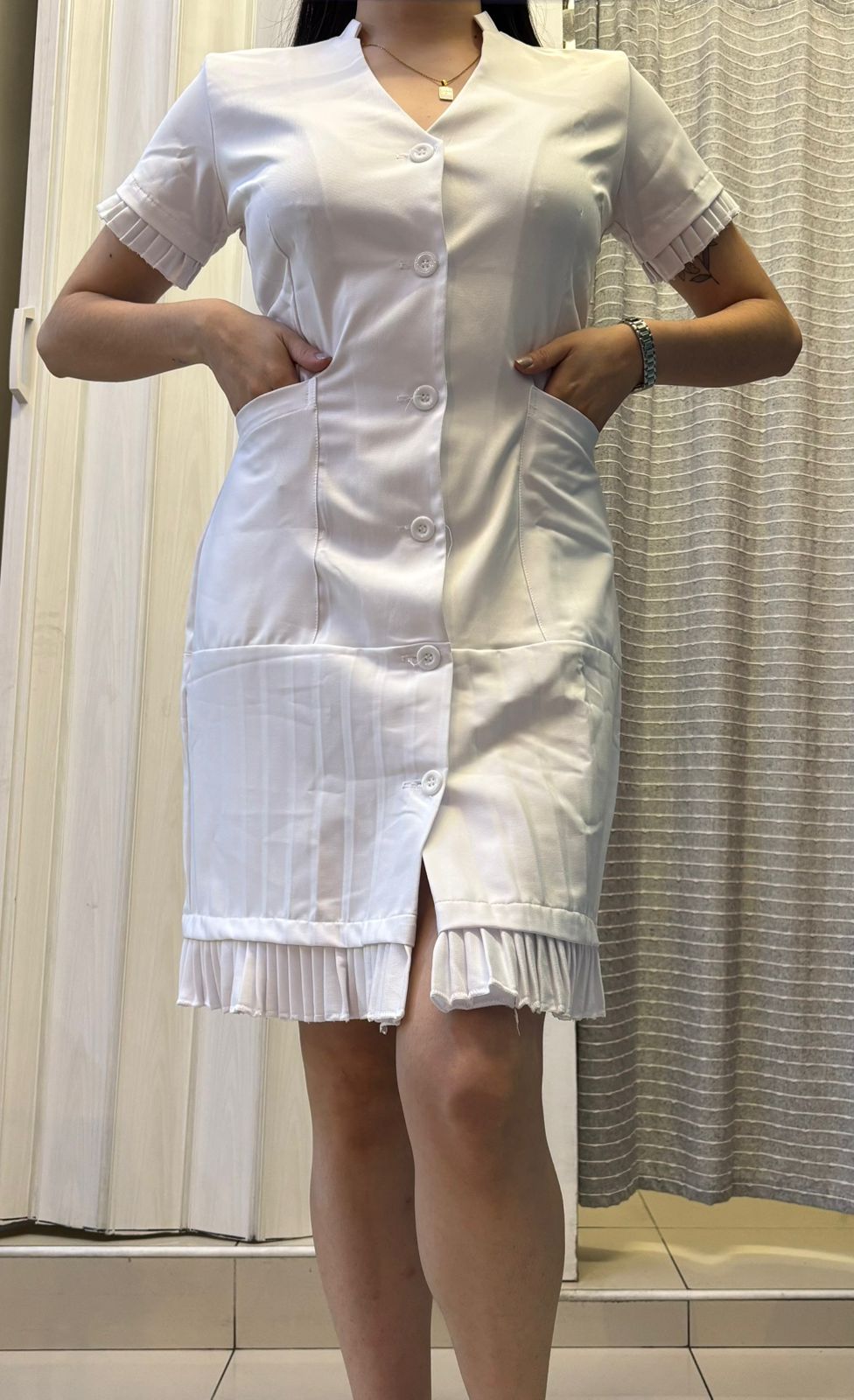 Vestido Dama Blanco Alviero repelente