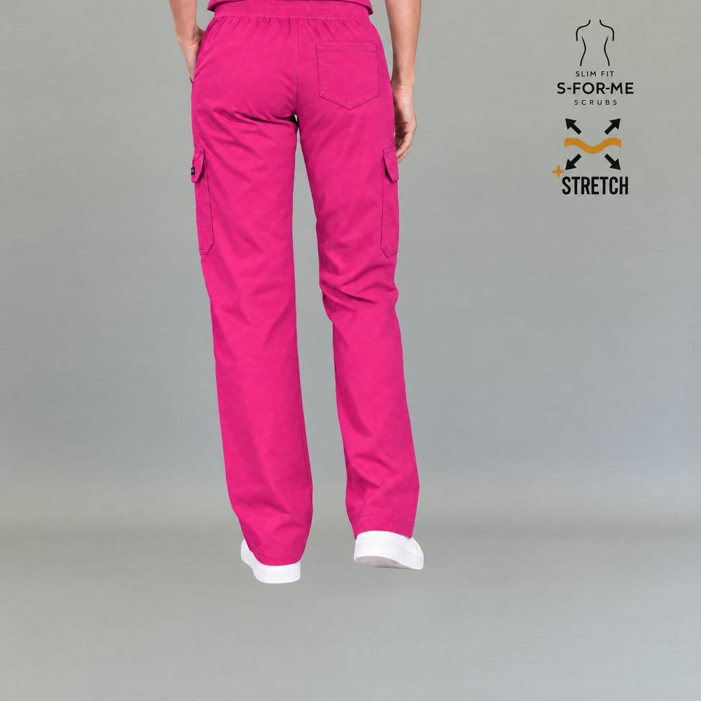 Pantalón Quirúrgico Mujer 940 Rosa Fucsia Super Stretch | Cargo recto — vista 3 de 7