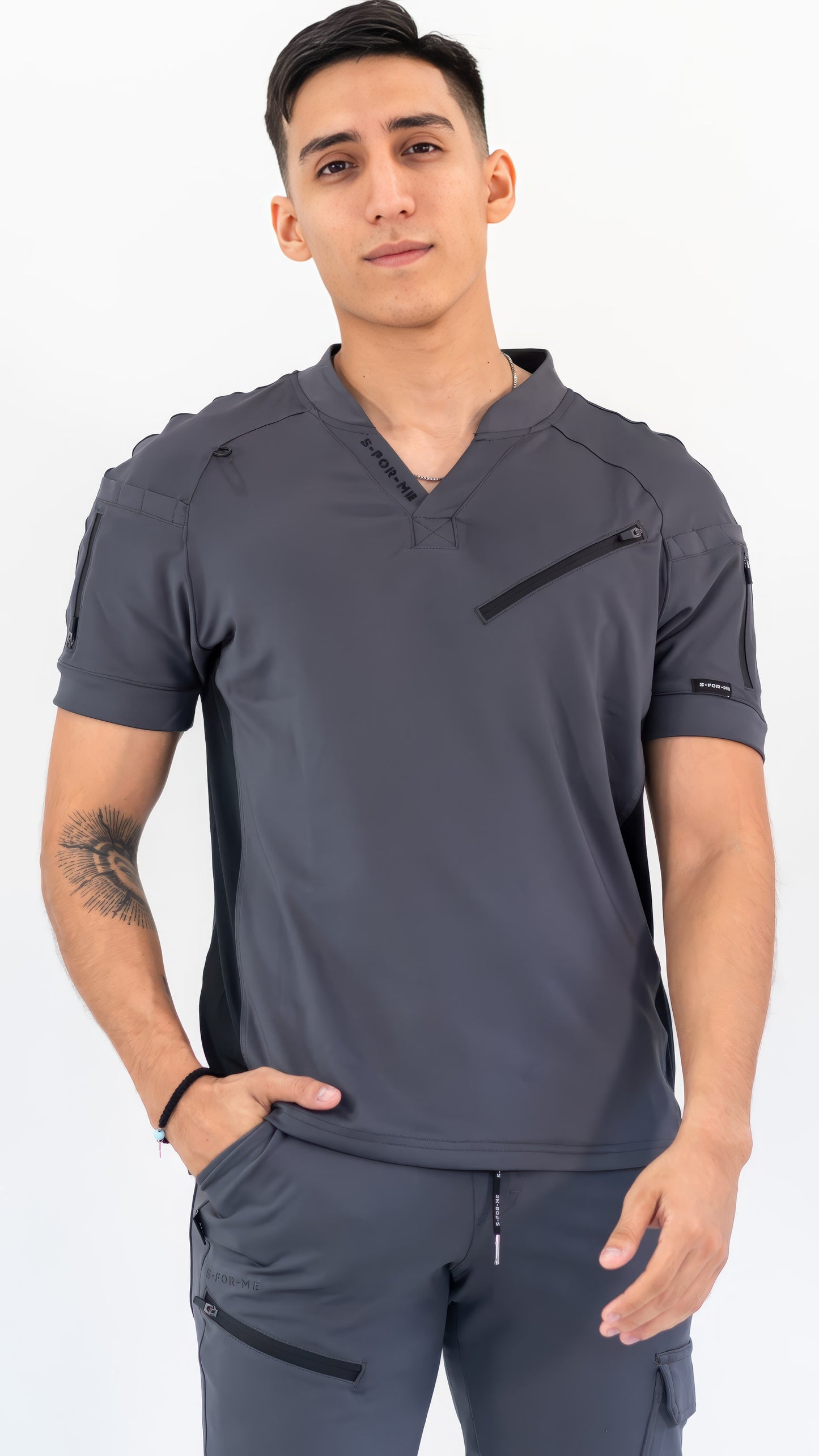 Filipina Quirúrgica Super Stretch Gris Hombre, Scrubs 905