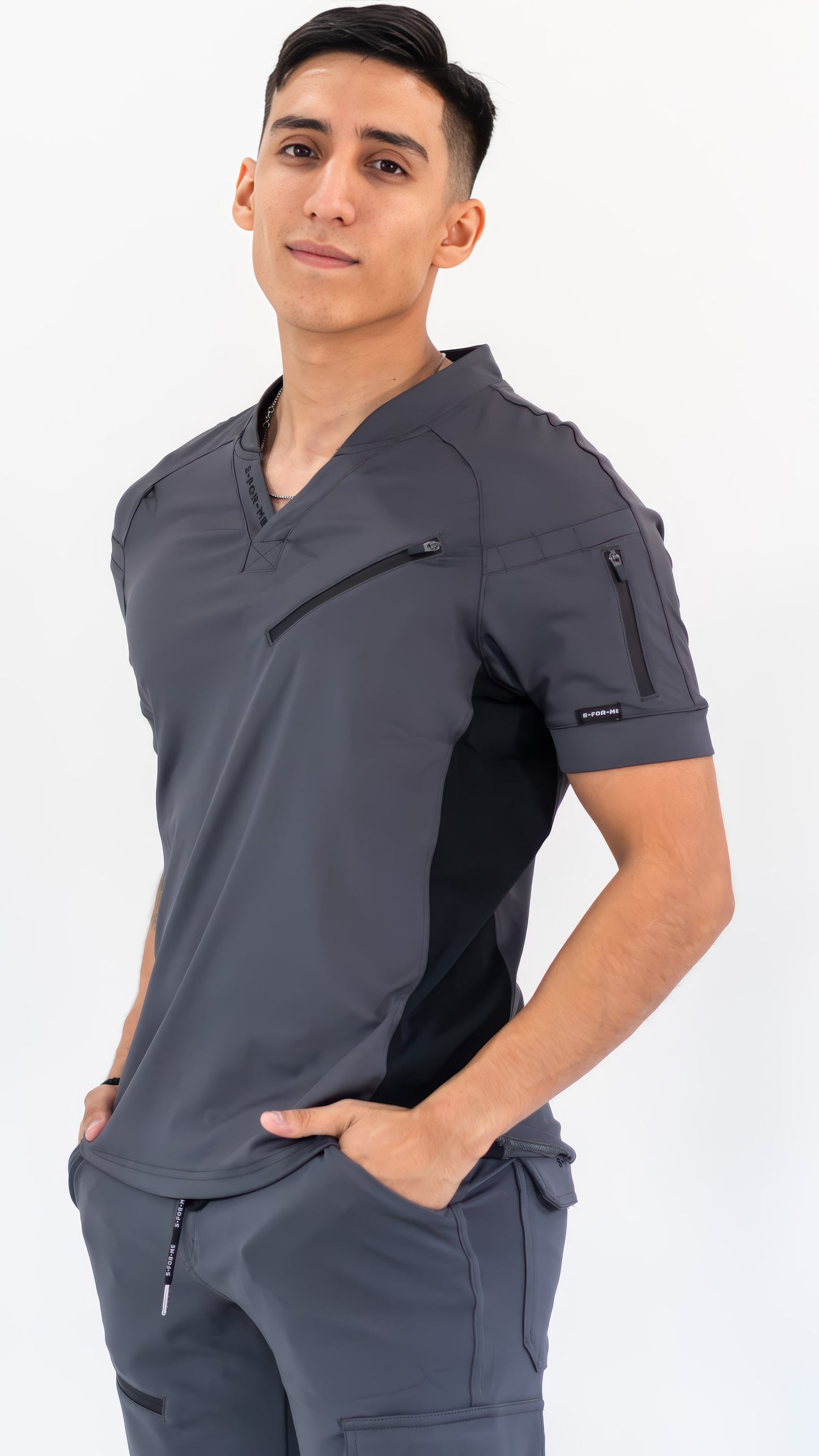 Filipina Quirúrgica Super Stretch Gris Hombre, Scrubs 905