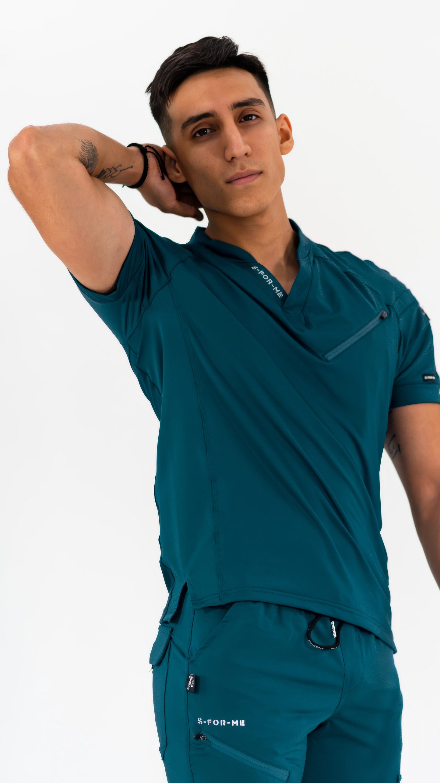 Filipina Quirúrgica Super Stretch Azul Caribe Hombre, Scrubs 905