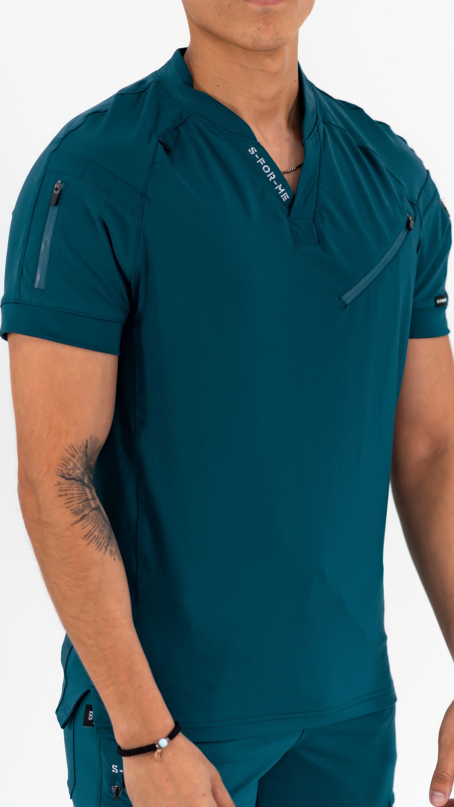 Filipina Quirúrgica Super Stretch Azul Caribe Hombre, Scrubs 905