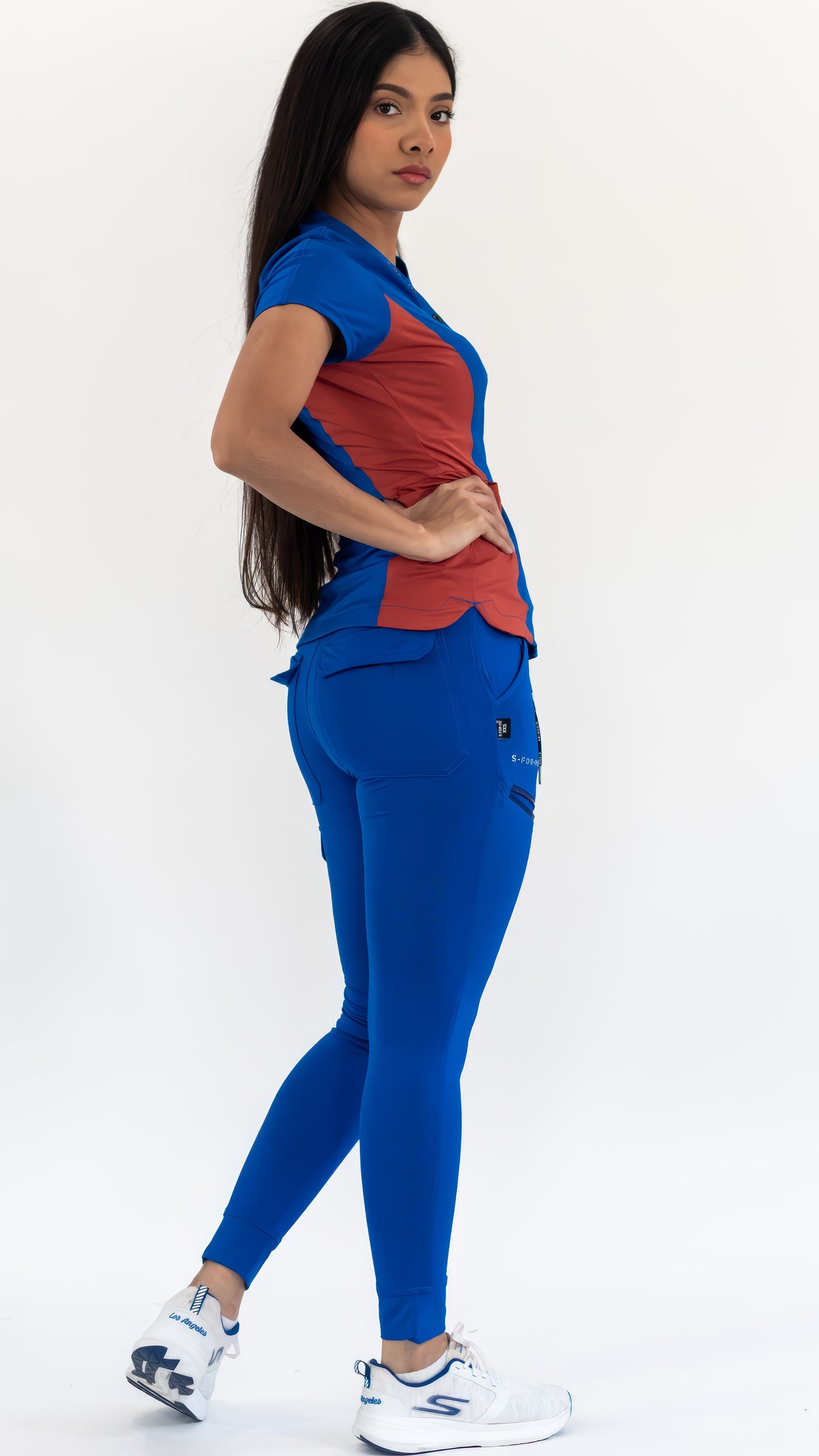 Filipina Quirúrgica Super Stretch Azul Rey - Chedron Mujer, Scrubs 905