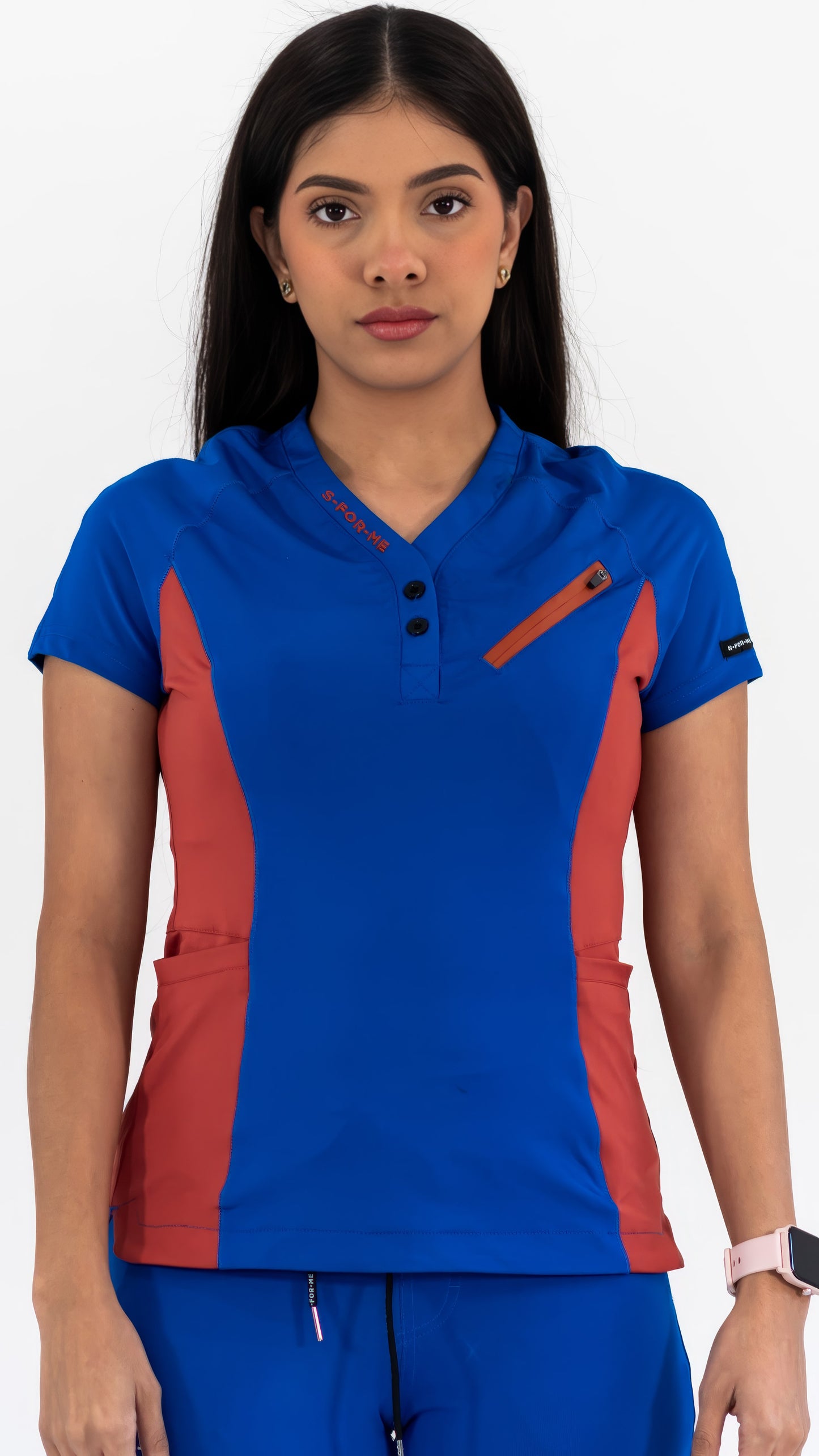 Filipina Quirúrgica Super Stretch Azul Rey - Chedron Mujer, Scrubs 905