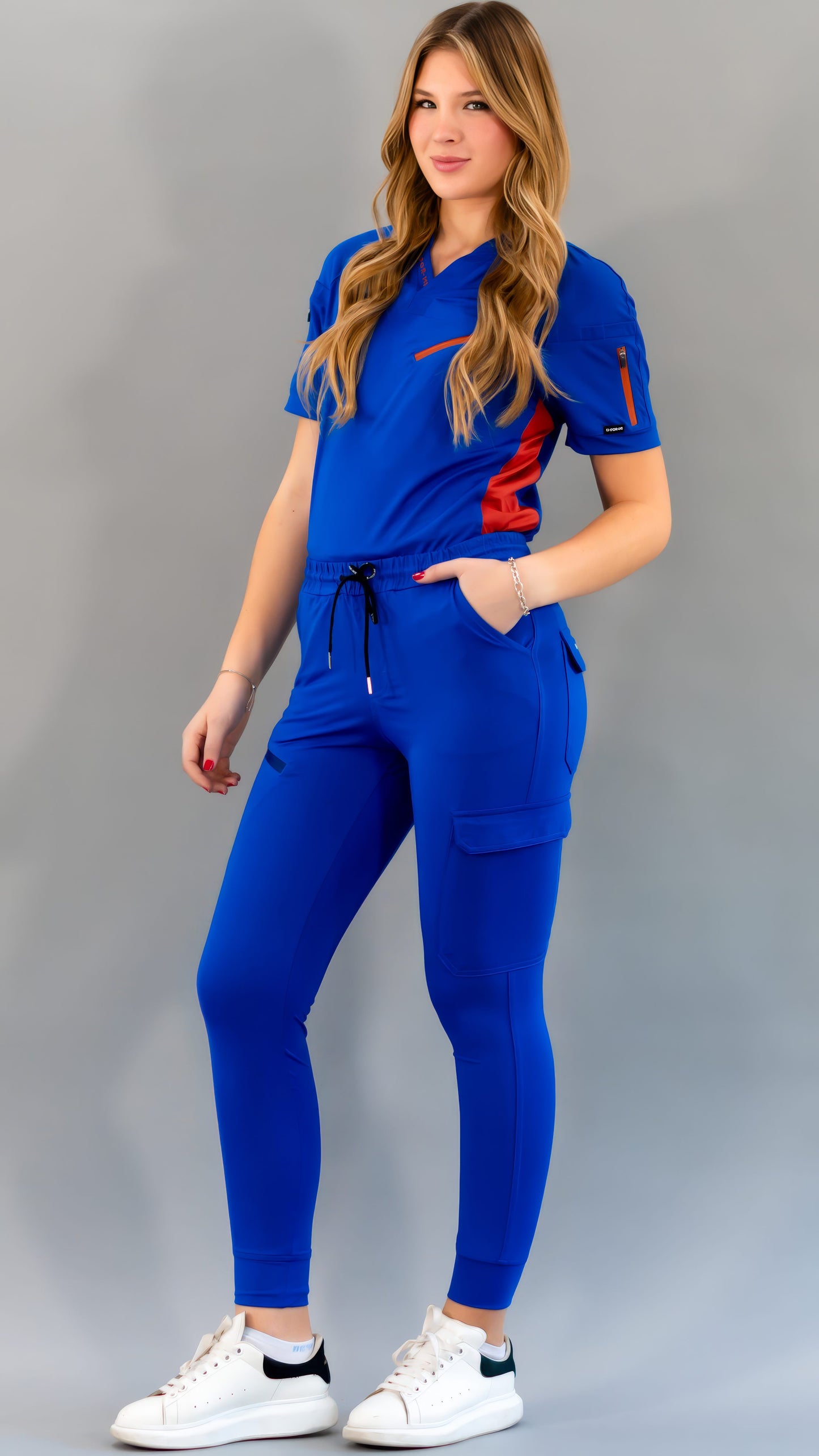 Jogger Unisex Quirúrgico Super Stretch Azul Rey, Scrubs 905