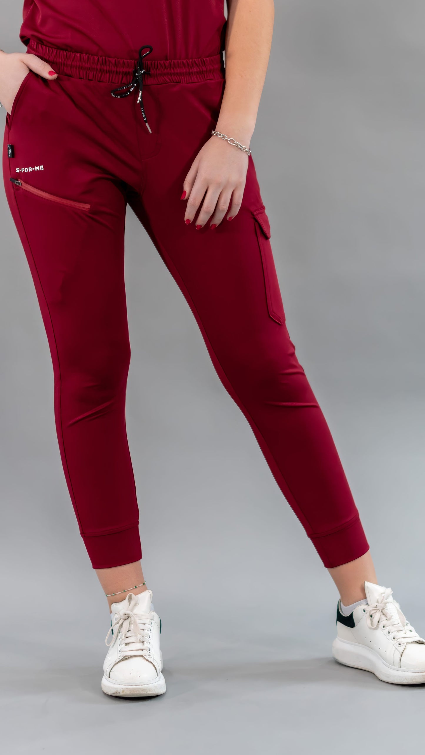 Jogger Unisex Quirúrgico Super Stretch Vino, Scrubs 905