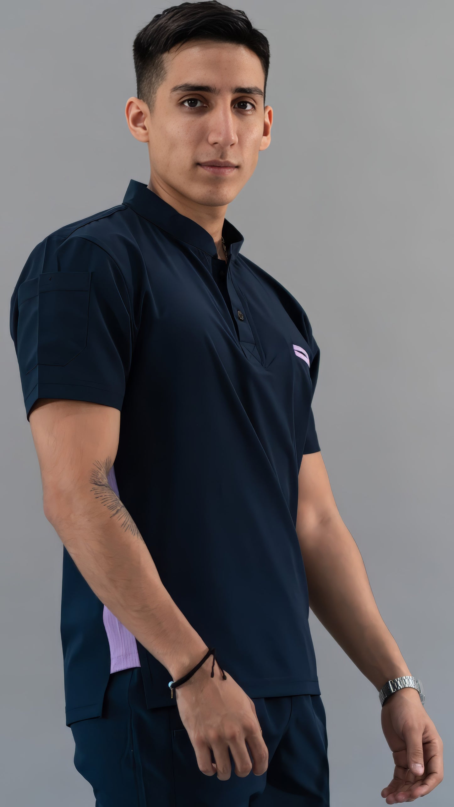 Filipina Quirúrgica Hombre Azul Mno./Lila, Scrubs 520