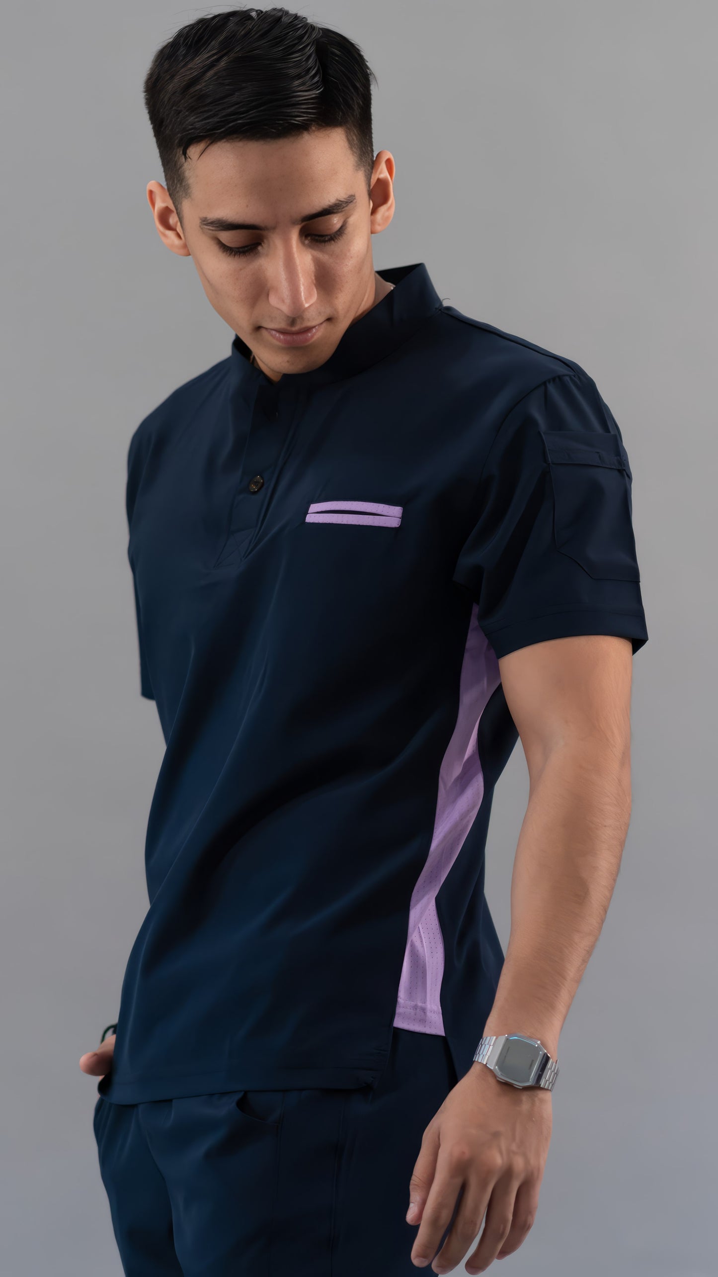 Filipina Quirúrgica Hombre Azul Mno./Lila, Scrubs 520