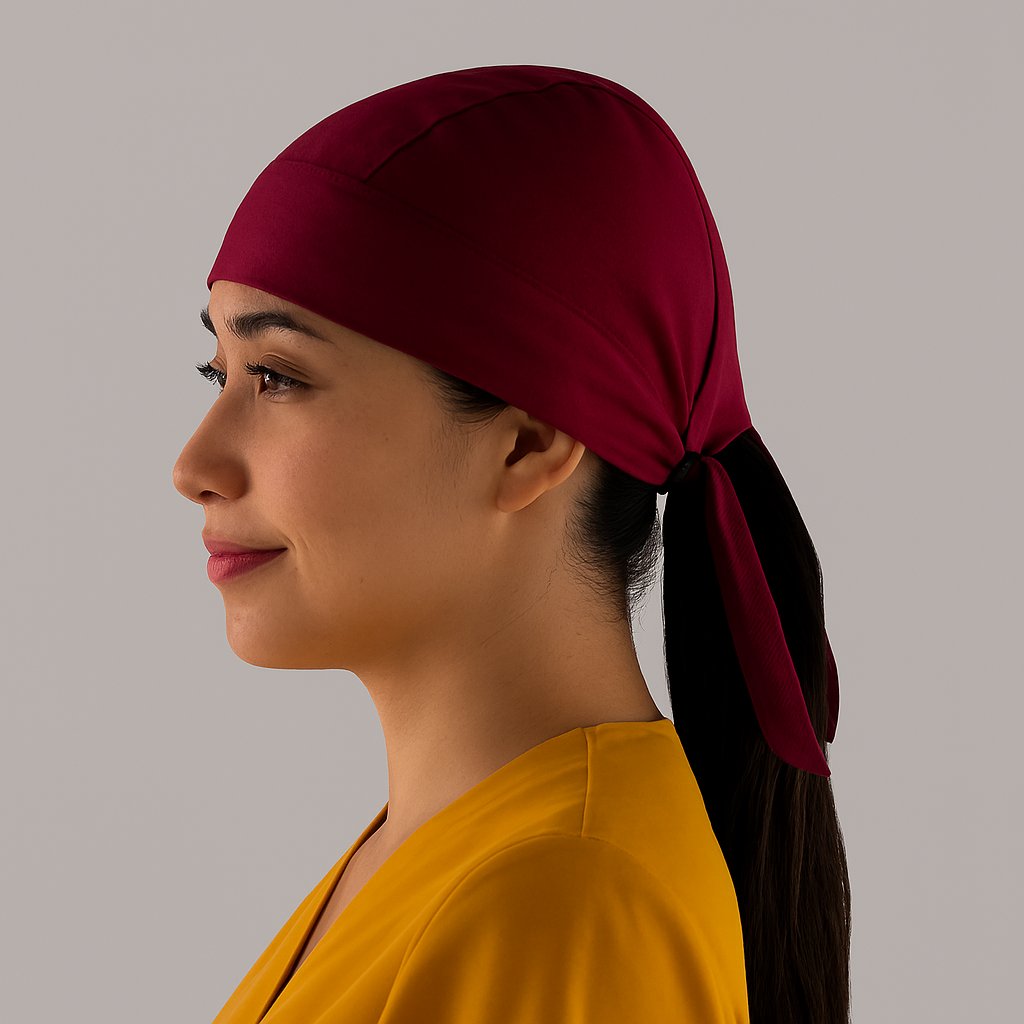 Gorro Quirúrgico Unisex Vino estilo 2 Fourways