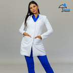 bata medica mujer manga larga para consultorio Sandel Medica