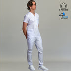 Filipina 501 Hombre Antifluido Alviero Stretch Blanca Cuello V