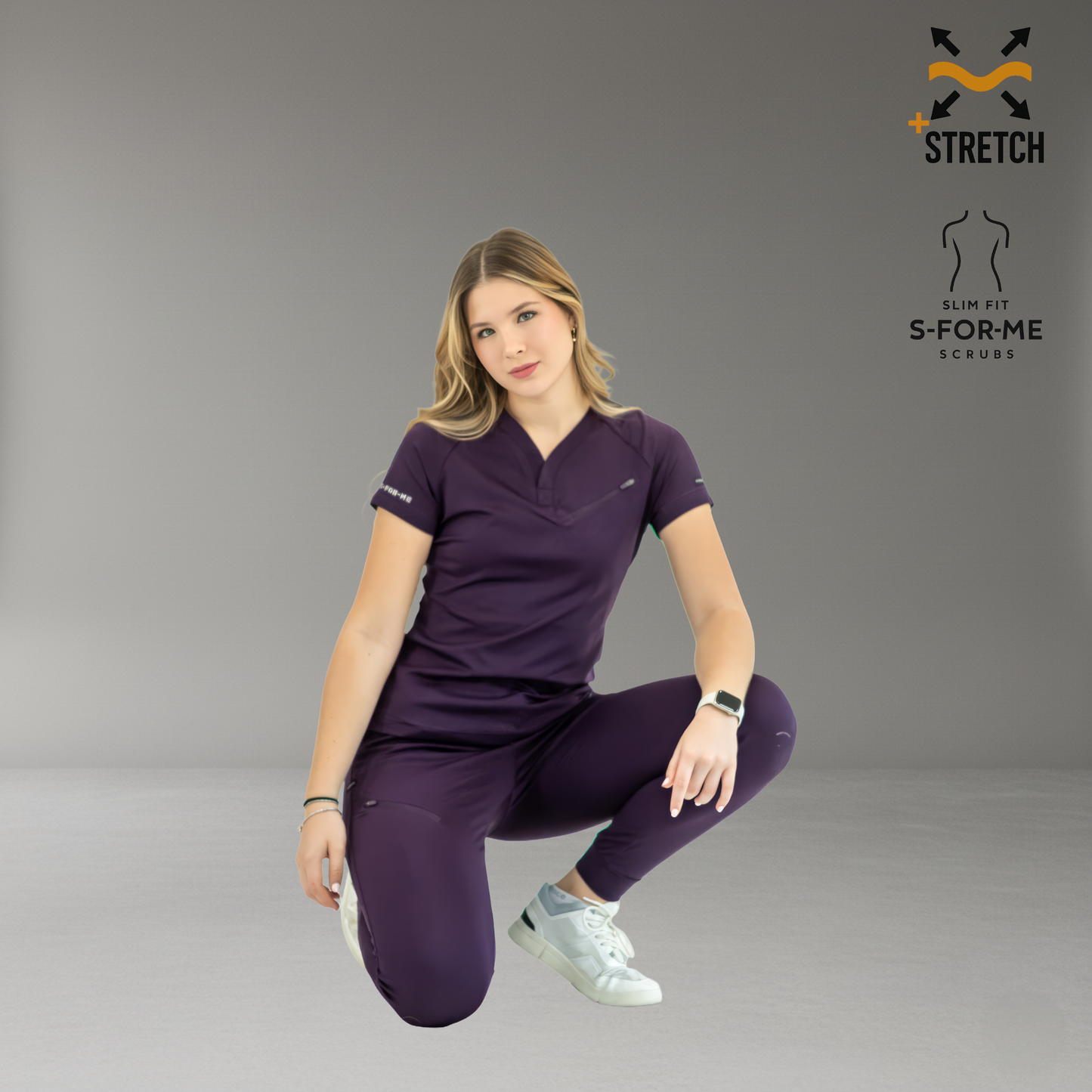 Filipina Quirúrgica Mujer Super Stretch Uva, Scrubs 905