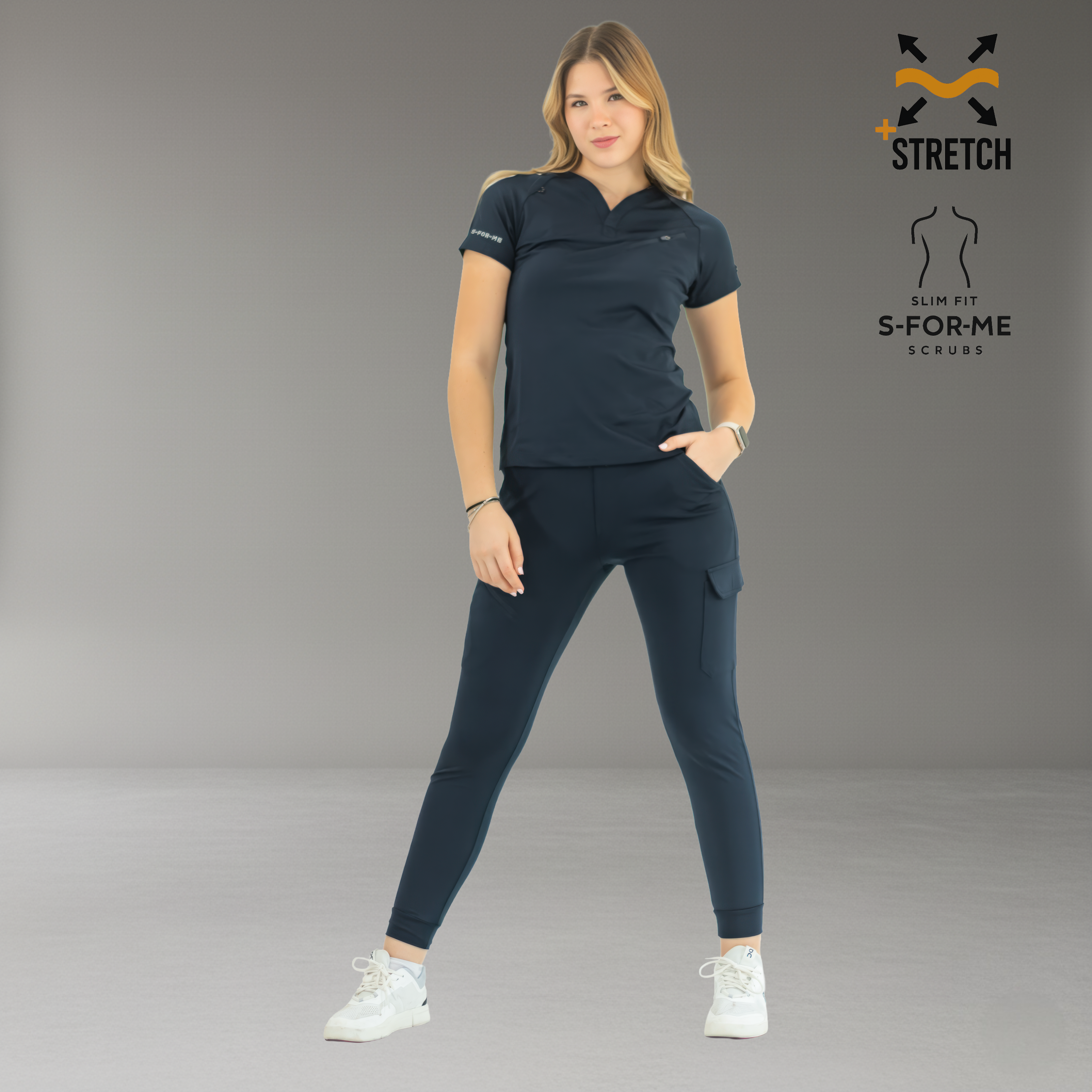 Conjunto Quirúrgico Mujer · Modelo 905 Super Stretch · Azul Marino