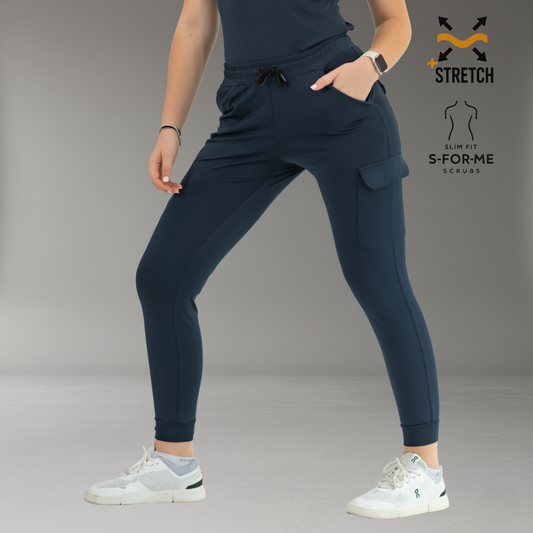 Jogger Quirúrgico Mujer Super Stretch Azul Marino, Scrubs 905