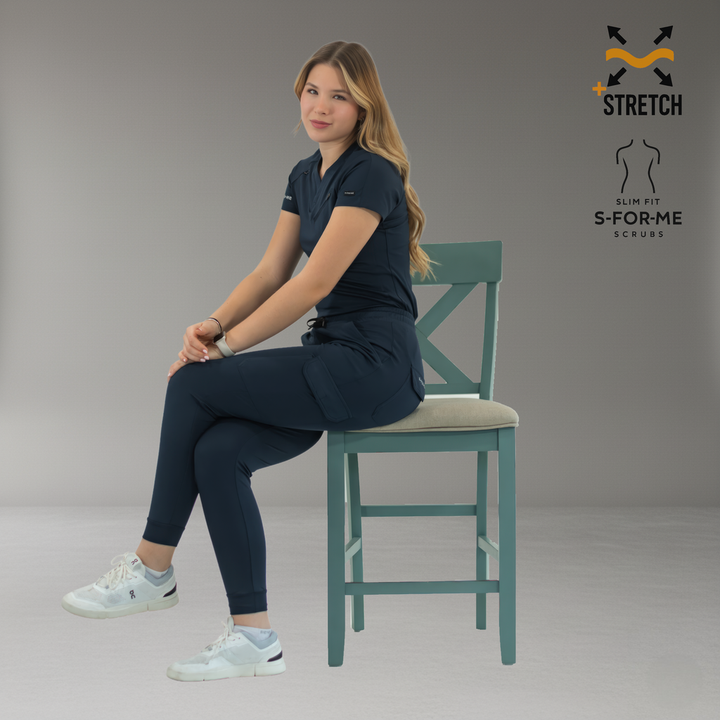 Jogger Quirúrgico Mujer Super Stretch Azul Marino, Scrubs 905