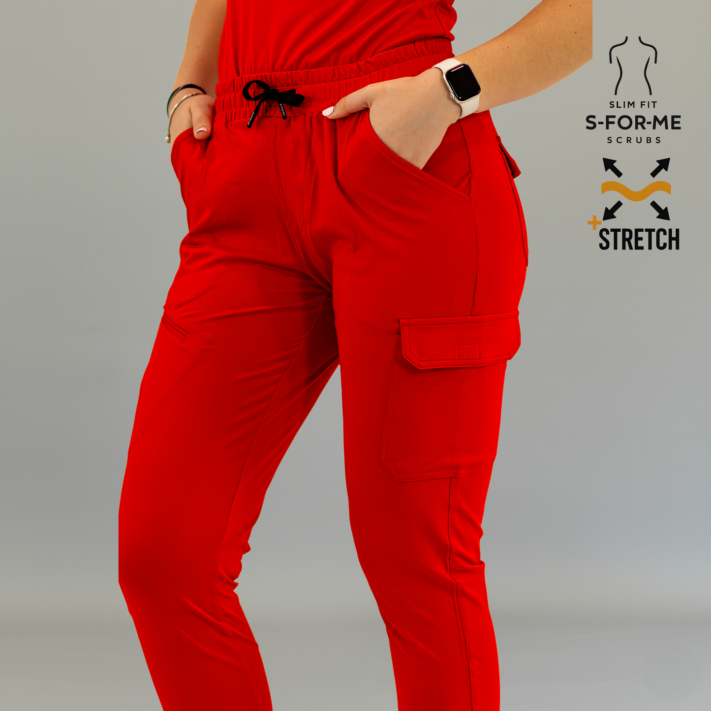 pijamas quirurgicas mujer en color rojo superstretch modernos y estilizados