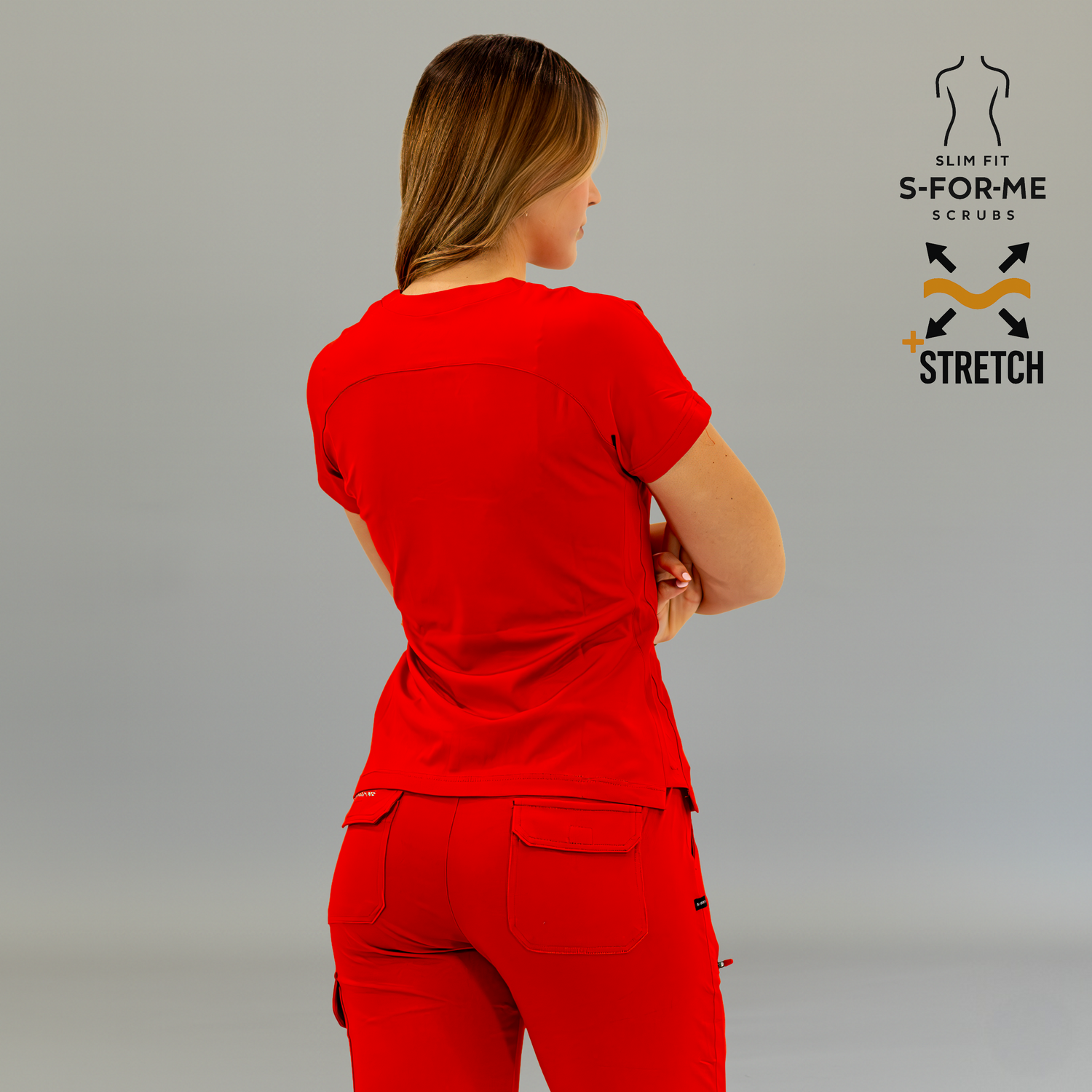 uniformes quirurgicos super stretch rojos