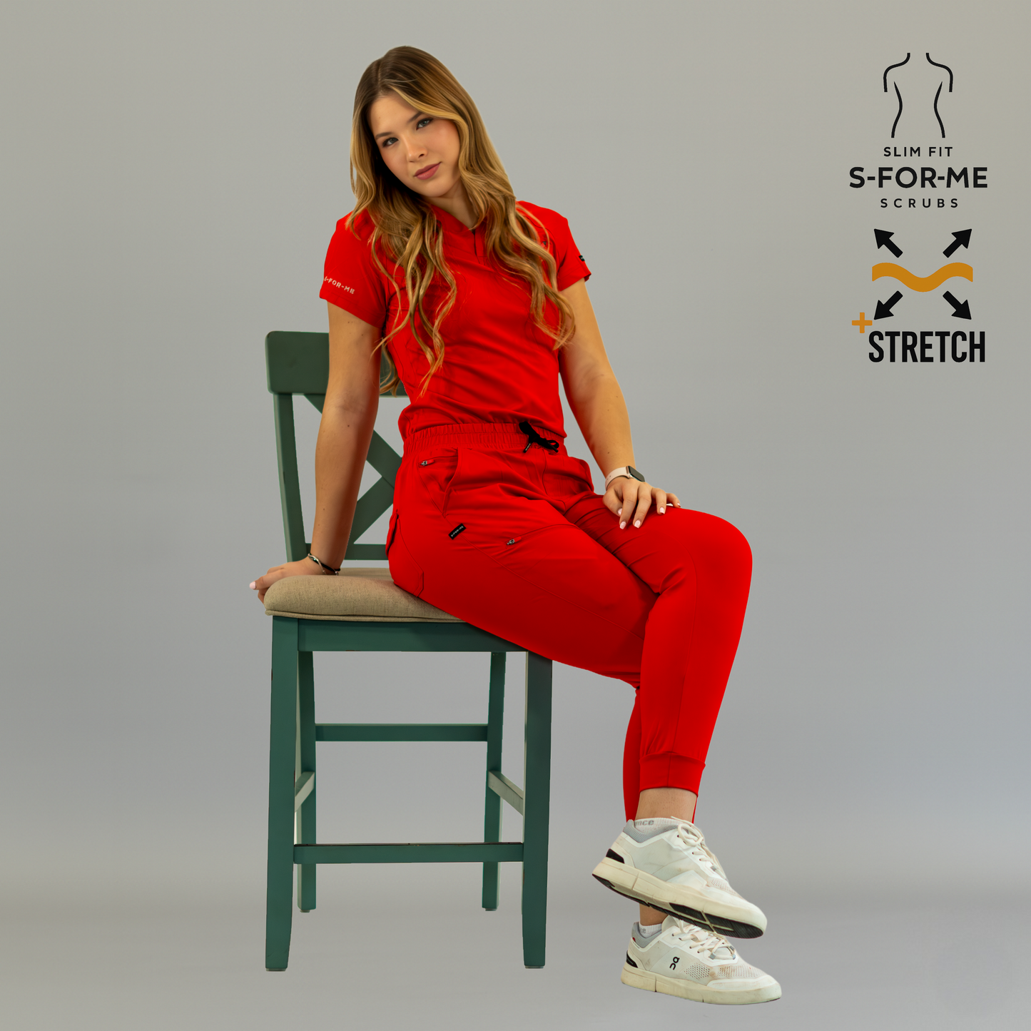 quirurgico para dama super stretch rojo