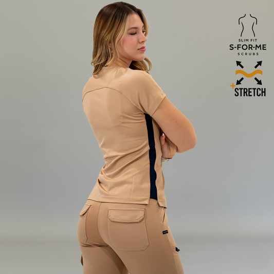 filipinas de enfermera color beige superstretch