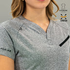 uniforme medico mujer en color gris super stretch para mujer