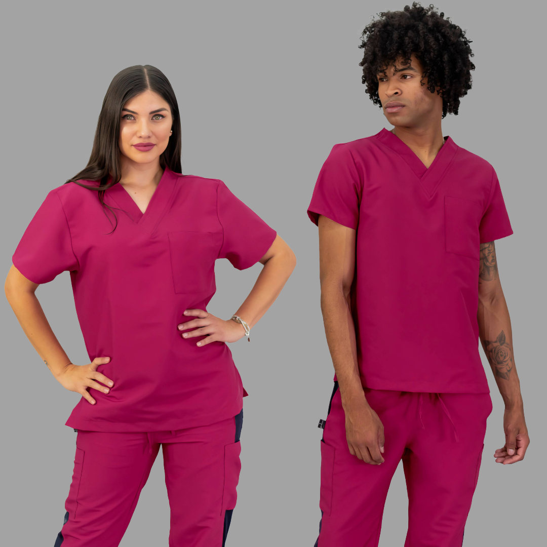 Filipina Quirúrgica 500 Unisex Basic Vino Antifluido-cloro resistente Scrubs 500 FW
