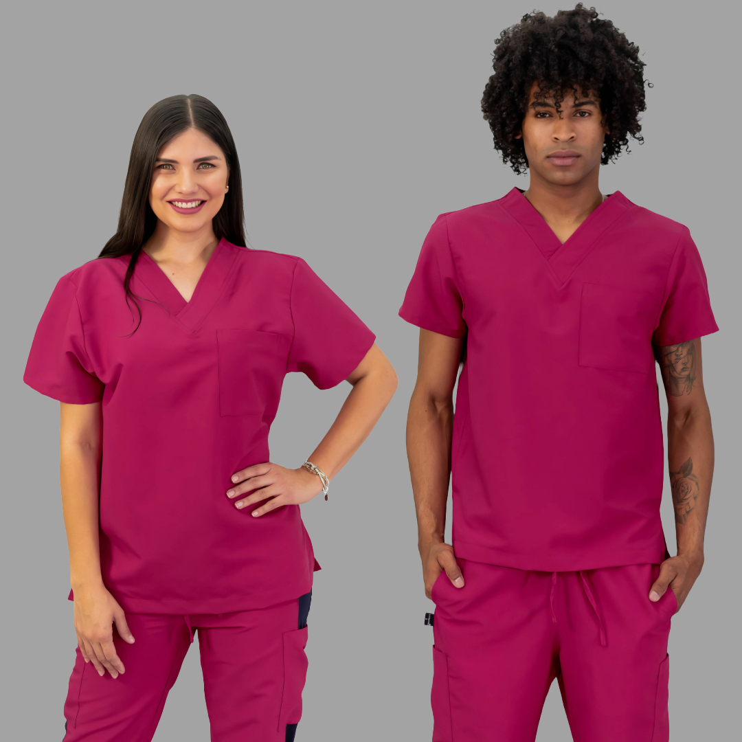 Filipina Quirúrgica 500 Unisex Basic Vino Antifluido-cloro resistente Scrubs 500 FW