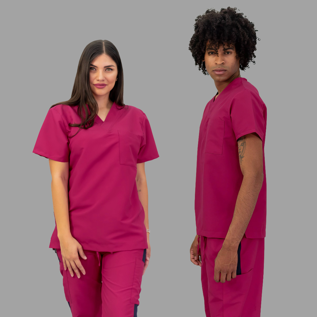 Filipina Quirúrgica 500 Unisex Basic Vino Antifluido-cloro resistente Scrubs 500 FW