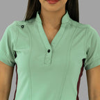 Filipina Médica para Mujer Modelo 930 Verde Menta y Vino Superstretch