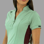 Filipina Médica para Mujer Modelo 930 Verde Menta y Vino Superstretch