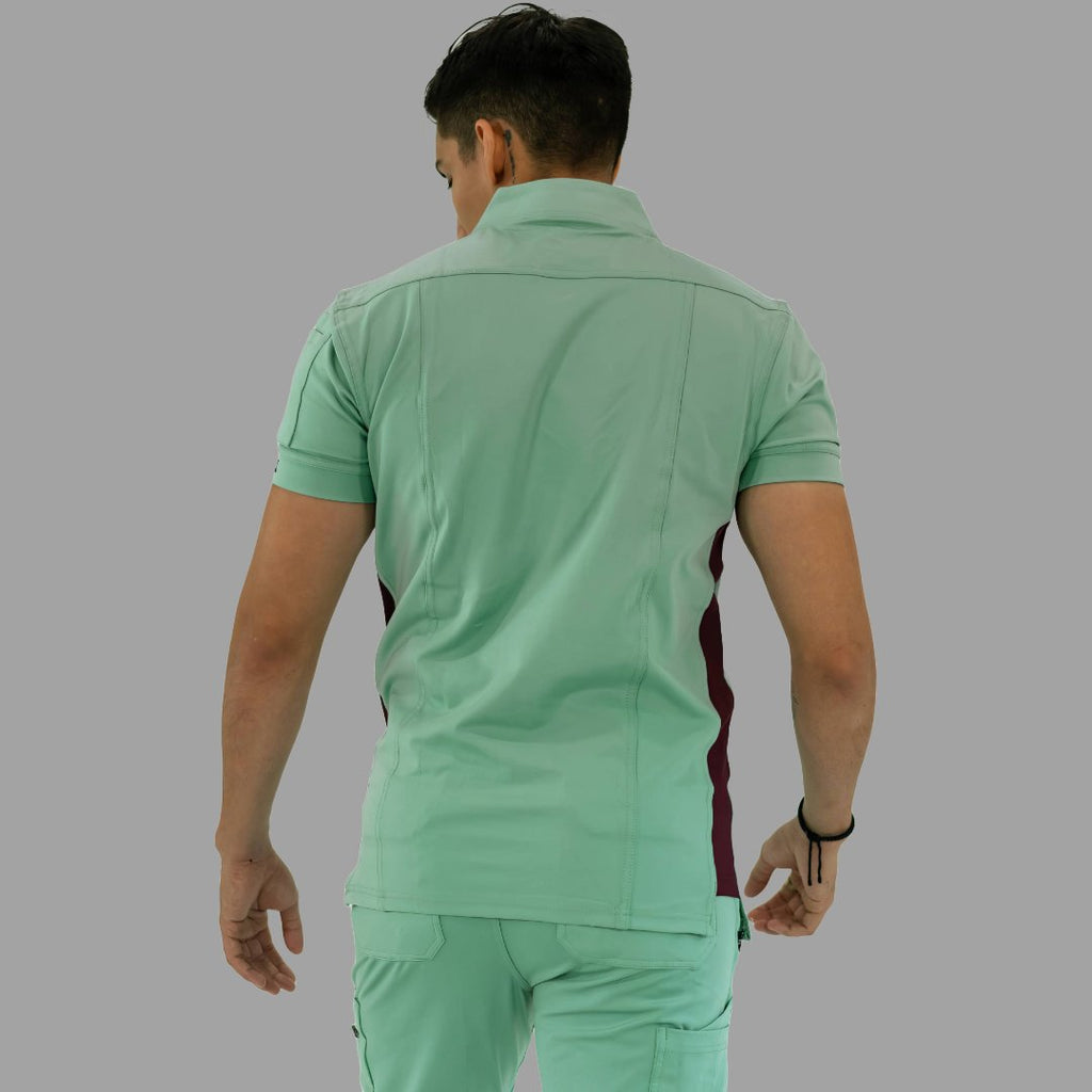 Men's Top 930 Brook Green - Maroon Super Stretch, Scrubs 930
