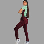Filipina Médica para Mujer Modelo 930 Verde Menta y Vino Superstretch