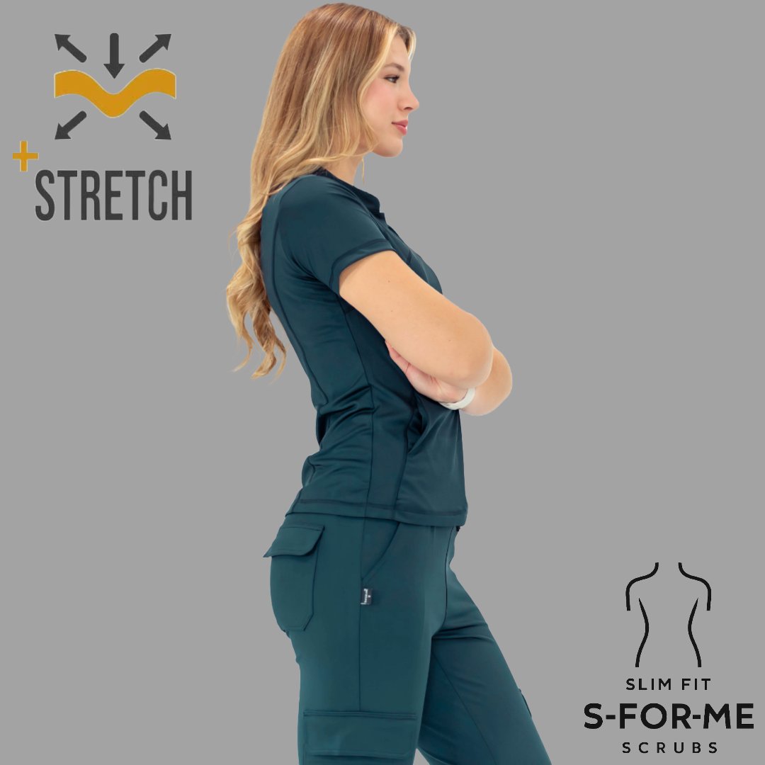 Filipina Est. 910 Quirúrgica Azul Petroleo Mujer, Super Stretch, Scrubs 910