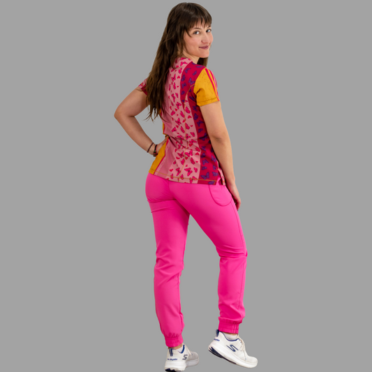 Filipina Quirúrgica Estampada Vistas en Fiusha, Scrubs 501 F.W Mujer (Uniformes Médicos)