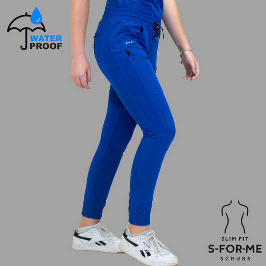 Jogger Quirúrgico Azul Rey Mujer Antifluido Scrubs 300