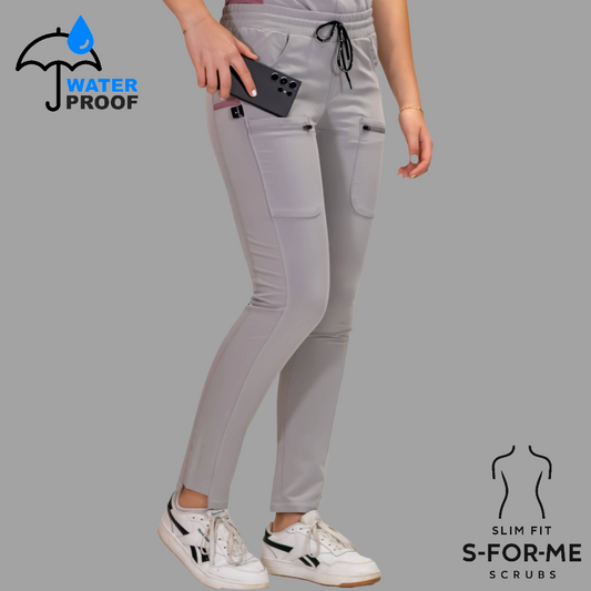 Pantalón Quirúrgico Gris Perla Mujer Antifluido, Scrubs 300
