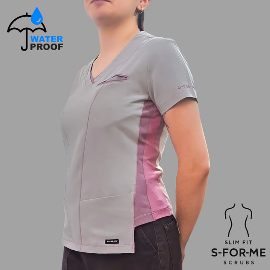 Filipina Quirúrgica Est. 301 Gris/Costado Stretch  Mujer, Scrubs Antifluido