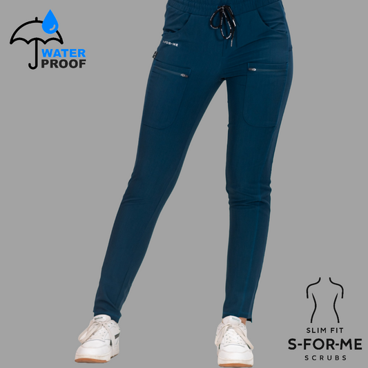 Pantalón Quirúrgico Azul Caribe Mujer Antifluido, Scrubs 300