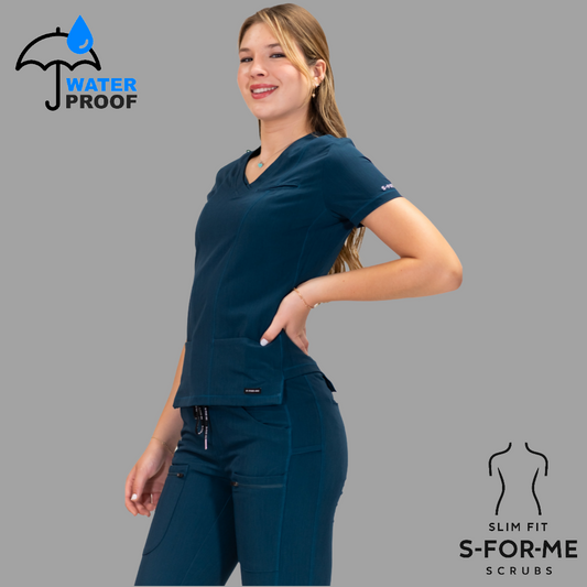 Filipina Quirúrgica 301 Azul Caribe Mujer, Scrubs Antifluido