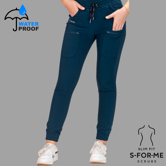 Jogger Quirúrgico Azul Caribe Mujer Antifluido Scrubs 300
