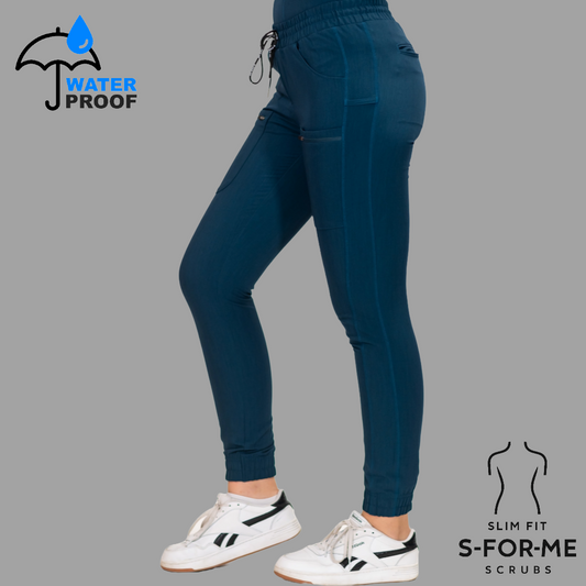 Jogger Quirúrgico Azul Caribe Mujer Antifluido Scrubs 300