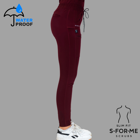 Jogger Quirúrgico Vino Mujer Antifluido, Scrubs 300
